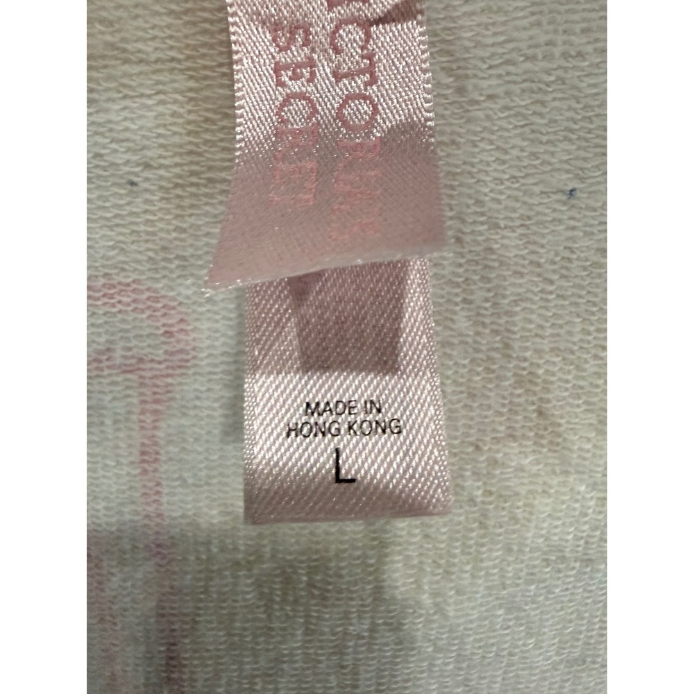 Vintage Victoria Secret Pink Skull & Bones Zip Hoodie Grunge Princess L Y2K PUNK - Picture 5 of 11